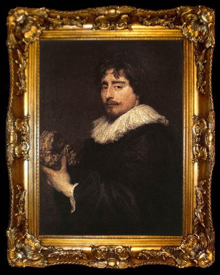 framed  DYCK, Sir Anthony Van Porrtrait of the Sculptor Duquesnoy  fgh, ta009-2